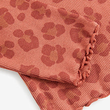 Load image into Gallery viewer, Animal Print Cotton Rich Long Sleeve Rib T-Shirt (3mths-6yrs)