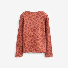 Load image into Gallery viewer, Animal Print Cotton Rich Long Sleeve Rib T-Shirt (3mths-6yrs)