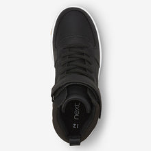 Load image into Gallery viewer, Black Single Strap Elastic Lace Boots (Older Boys)