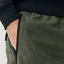 Load image into Gallery viewer, Khaki Green Stretch Cargo Joggers