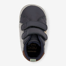 Load image into Gallery viewer, Grey Pram Two Strap Baby Boots (0-24mths)