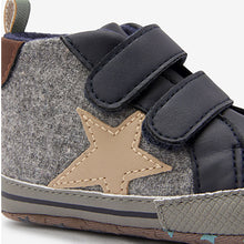 Load image into Gallery viewer, Grey Pram Two Strap Baby Boots (0-24mths)