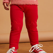 Load image into Gallery viewer, Red Cosy Fleece Lined Leggings (3mths-6yrs)