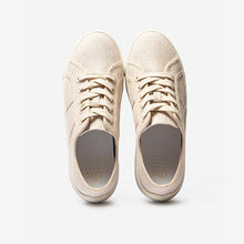 Load image into Gallery viewer, OPIWAVE Women's Tennis Shoes In Metallic Beige Canvas