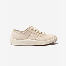 Load image into Gallery viewer, OPIWAVE Women's Tennis Shoes In Metallic Beige Canvas