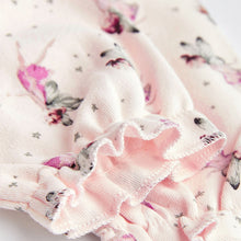 Load image into Gallery viewer, Cream/Pink Fairy 2 Pack Zip Baby Sleepsuits (0-18mths)