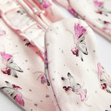 Load image into Gallery viewer, Cream/Pink Fairy 2 Pack Zip Baby Sleepsuits (0-18mths)