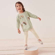 Load image into Gallery viewer, Green Rainbow Sequin Sweat and Leggings Set (3mths-6yrs)