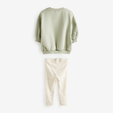 Load image into Gallery viewer, Green Rainbow Sequin Sweat and Leggings Set (3mths-6yrs)