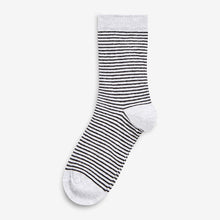 Load image into Gallery viewer, Blue Camouflage/Stripes 7 Pack Cotton Rich Socks (Older Boys)