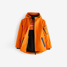 Load image into Gallery viewer, Orange Waterproof Fleece Lined Coat (3-12yrs)