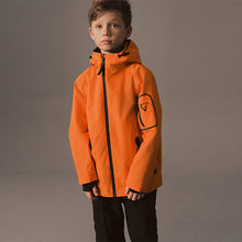 Load image into Gallery viewer, Orange Waterproof Fleece Lined Coat (3-12yrs)