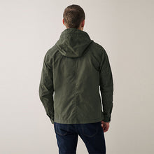 Load image into Gallery viewer, Khaki Green Shower Resistant Hooded Utility Jacket