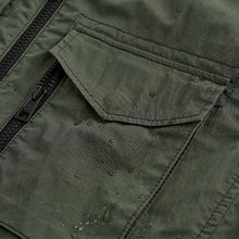Load image into Gallery viewer, Khaki Green Shower Resistant Hooded Utility Jacket