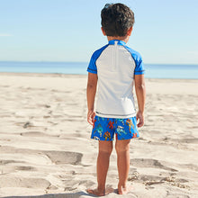 Load image into Gallery viewer, Marvel Blue 2 Piece Sunsafe Top And Shorts Set (3mths-5yrs)