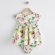 Load image into Gallery viewer, Lilac Purple Floral Baby Woven Prom Dress and Cardigan (0mths-18mths)
