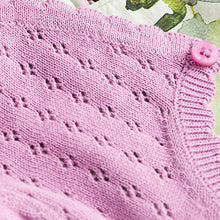 Load image into Gallery viewer, Lilac Purple Floral Baby Woven Prom Dress and Cardigan (0mths-18mths)