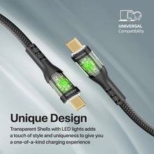 Load image into Gallery viewer, PROMATE 60W Power Delivery Ultra-Fast USB-C Cable with Transparent Shells