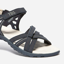 Load image into Gallery viewer, Women's flat sandals navy TREKKER