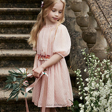 Load image into Gallery viewer, Pink Chiffon Corsage Dress (3-12yrs)