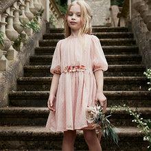 Load image into Gallery viewer, Pink Chiffon Corsage Dress (3-12yrs)
