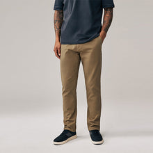 Load image into Gallery viewer, Light Tan Stretch Chinos Trousers Slim Fit
