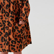 Load image into Gallery viewer, Animal Print Cotton Shirt Dress (3mths-4yrs)