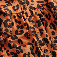 Load image into Gallery viewer, Animal Print Cotton Shirt Dress (3mths-4yrs)