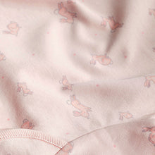 Load image into Gallery viewer, Pink/White Bunny 4 Pack Baby Short Sleeve Bodysuits (0mth-18mths)