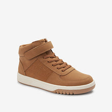 Load image into Gallery viewer, Tan Brown Single Strap Elastic Lace Boots (Older Boys)