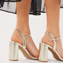 Load image into Gallery viewer, Gold Forever Comfort® Block Simple Sandals