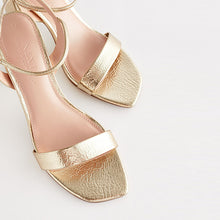 Load image into Gallery viewer, Gold Forever Comfort® Block Simple Sandals