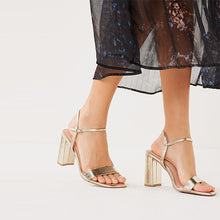 Load image into Gallery viewer, Gold Forever Comfort® Block Simple Sandals