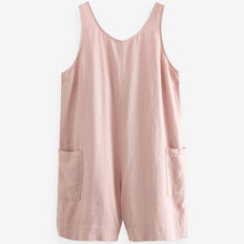 Load image into Gallery viewer, Pink Linen Blend Sleeveless Playsuit