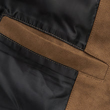 Load image into Gallery viewer, Tan Brown Faux Suede Biker Jacket