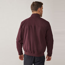Load image into Gallery viewer, Burgundy Red Shower Resistant Check Lining Harrington Jacket