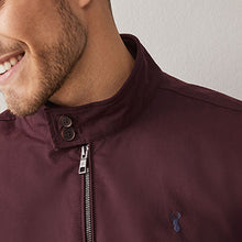 Load image into Gallery viewer, Burgundy Red Shower Resistant Check Lining Harrington Jacket