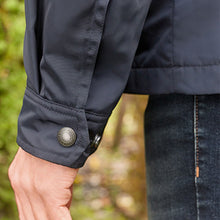 Load image into Gallery viewer, Navy Blue Funnel Neck Shower Resistant Jacket