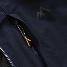 Load image into Gallery viewer, Navy Blue/Tan Brown Shower Resistant Duratrek Anorak Jacket