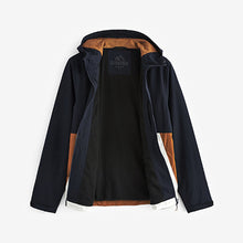 Load image into Gallery viewer, Navy Blue/Tan Brown Shower Resistant Duratrek Anorak Jacket