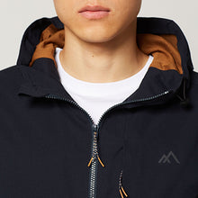 Load image into Gallery viewer, Navy Blue/Tan Brown Shower Resistant Duratrek Anorak Jacket