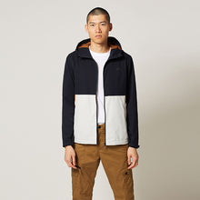 Load image into Gallery viewer, Navy Blue/Tan Brown Shower Resistant Duratrek Anorak Jacket