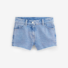 Load image into Gallery viewer, Bright Blue Regular Length 100% Cotton Frayed Edge Denim Shorts (3-12yrs)