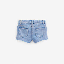 Load image into Gallery viewer, Bright Blue Regular Length 100% Cotton Frayed Edge Denim Shorts (3-12yrs)