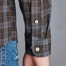 Load image into Gallery viewer, Green Signature Brushed Flannel Check Shirt