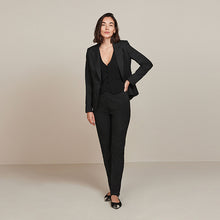 Load image into Gallery viewer, Black Tailored Single Breasted Jacket