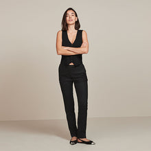 Load image into Gallery viewer, Black Slim Tailored Trousers