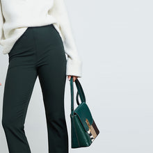 Load image into Gallery viewer, Dark Green Stretch Ultimate Kickflare Trousers