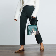 Load image into Gallery viewer, Dark Green Stretch Ultimate Kickflare Trousers