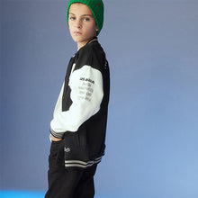 Load image into Gallery viewer, Black Skate Varsity Bomber Jacket (3-12yrs)